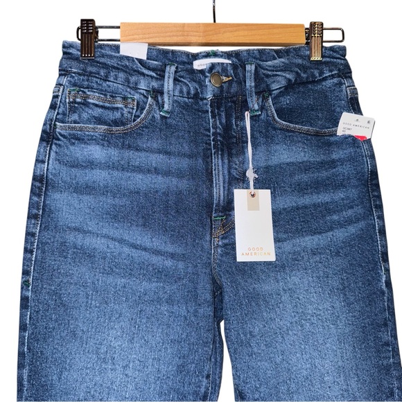 NWT GOOD AMERICAN Good Classic Jeans Indigo Dark Blue Size 6/28 BRAND NEW - Picture 3 of 13